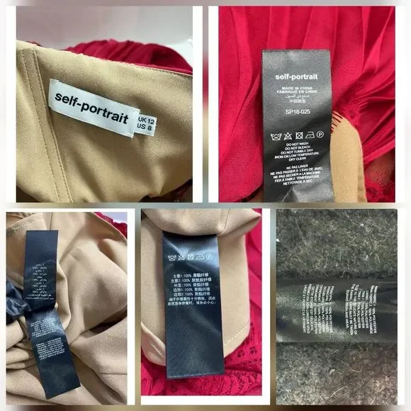 Self-Portrait Pleated Chiffon Cocktail Dress ASO Dynasty - Picture 11 of 11